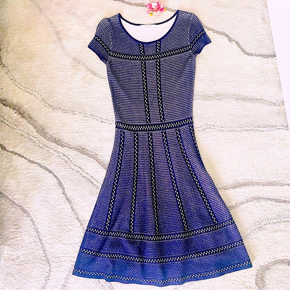💕Elegant Navy Blue Knit Dress SZ M
